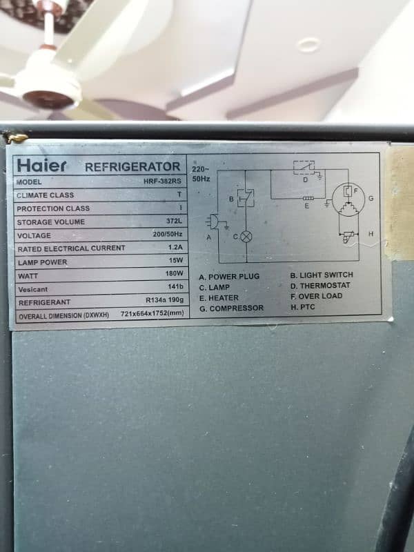 Haier freeg model HRF382RS 10