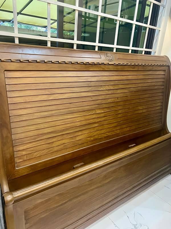 shesham wooden bed for sale complete set 1