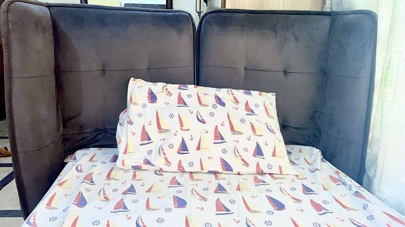 Foam padded bed with free mattress new condition 2