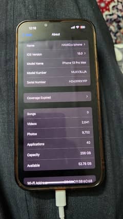 iPhone 13 pro max 256 GB PTA approved