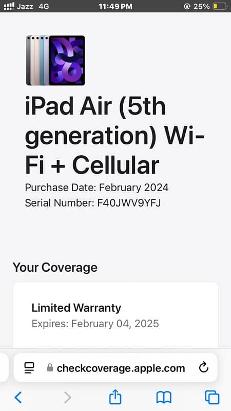 iPad Air (5th generation)M1 Wi-Fi + Cellular 7