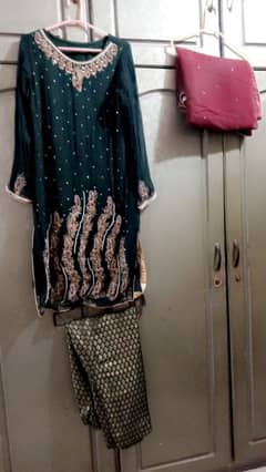 3 piece chiffon tabka work