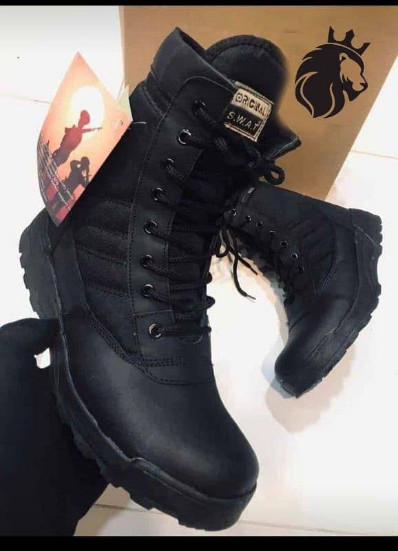 Men army boots black swat boots 3