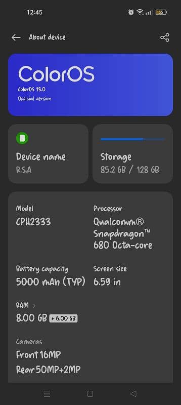 oppo a96 condition 10/10 2