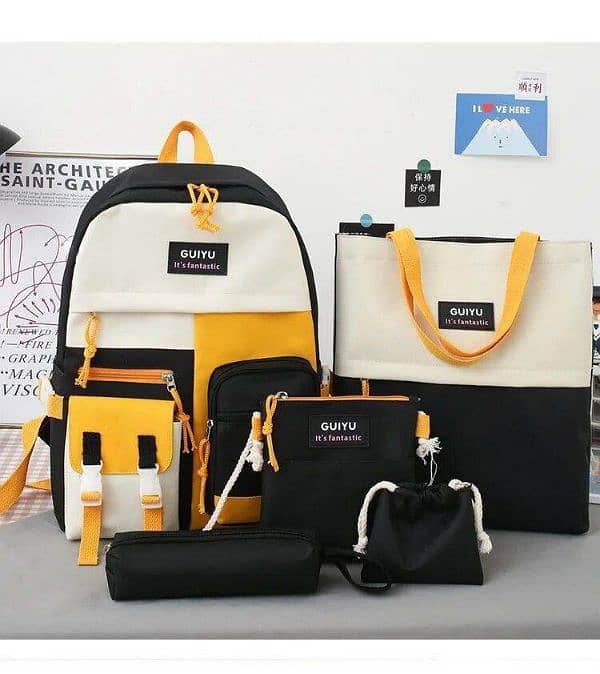 5 pcs multipurpose backpack set 2