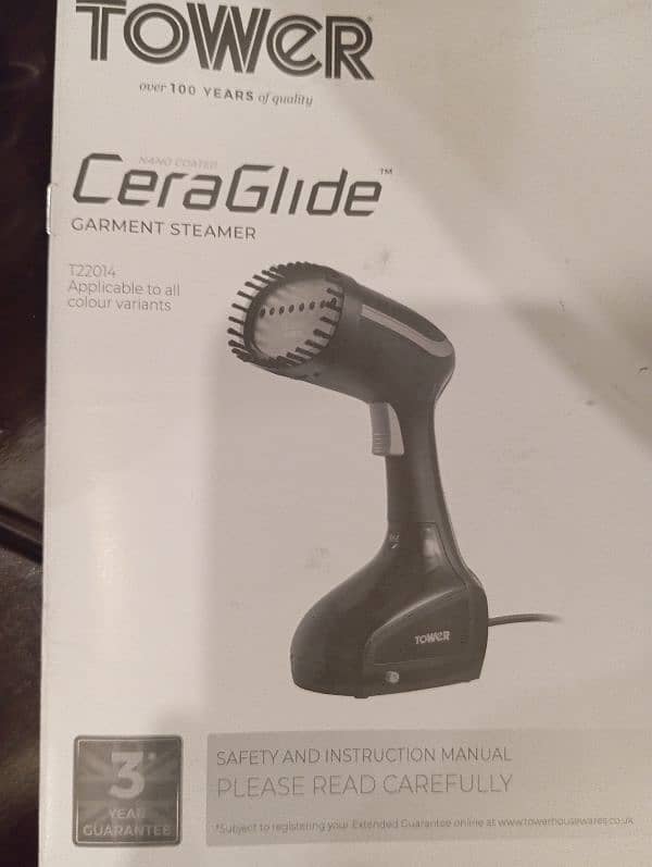 Brand New Tower Ceraglide Hand Garment Steamer – 1000W 4