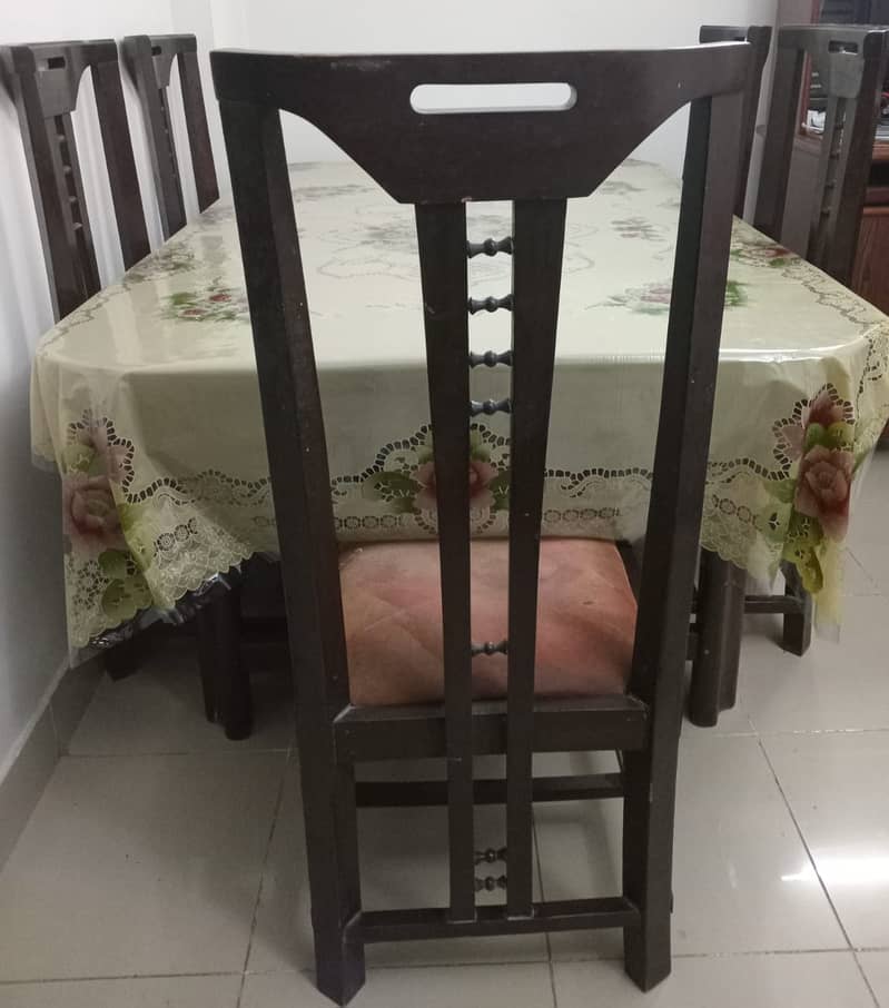 6 sitter solid wooden dinning table available 1