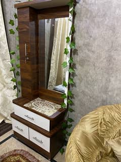 bed with Mattress dressing  side table