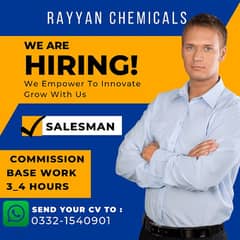 we need salesmen commission base job only 2_3 hours work