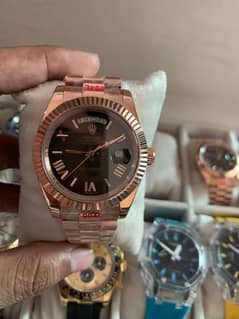 Rolex rose gold day date Automatic watch