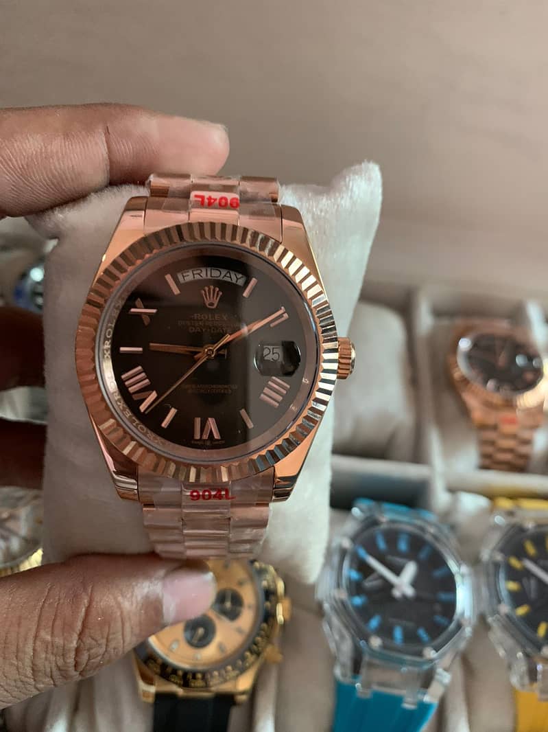 Rolex rose gold day date Automatic watch 0