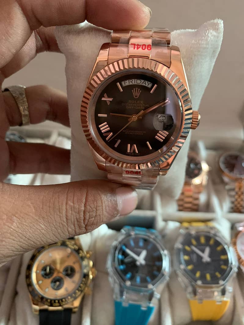 Rolex rose gold day date Automatic watch 4