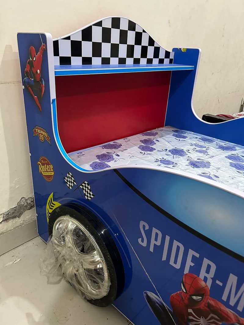 Spiderman Car Bed For Boys 1