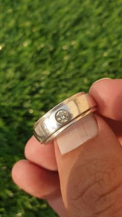 Natural Diamond Silver Ring