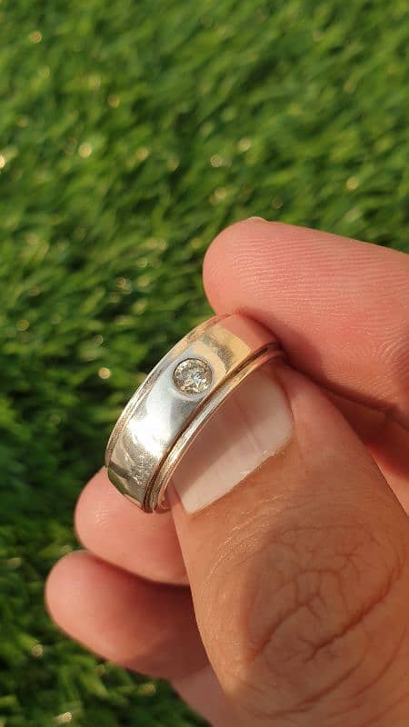 Natural Diamond Silver Ring 3