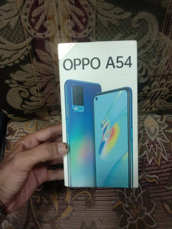 OPPO A54 4/128 WITH BOX ORIGINAL CHARGE 1