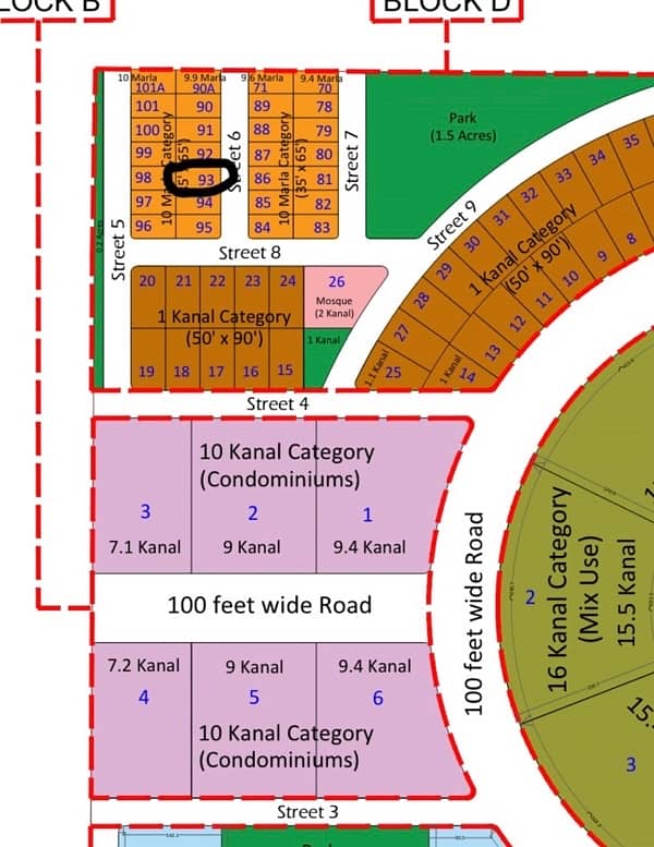 10 marla plot for sale in Chahar bagh phase 1 1