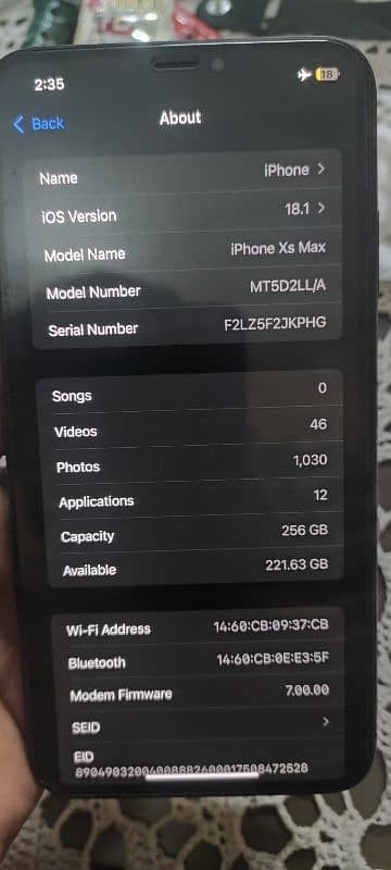 Iphone Xs Max 256 Gb Pta Approved 7