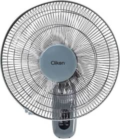 Clikon 16 Inches Wall Fan With Remote Control - 45W- Black