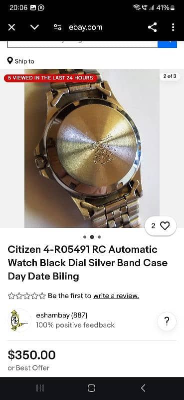 citizen original men's used watch 11