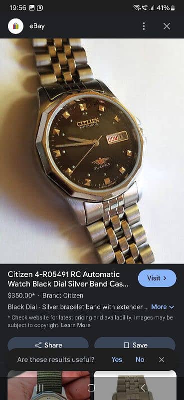 citizen original men's used watch 13