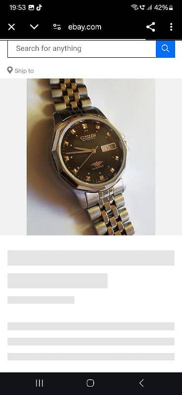 citizen original men's used watch 17