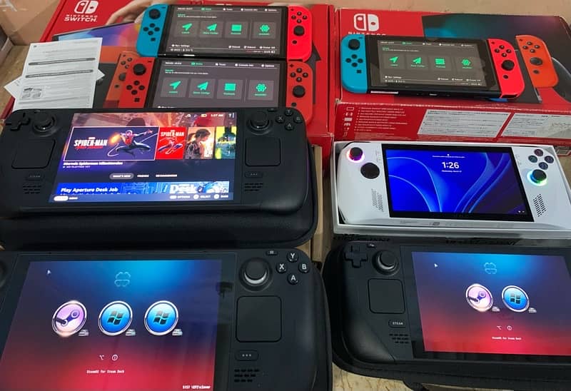 LENOVO LEGION GO ASUS ROG ALLY STEAM DECK OLED NINTENDO SWITCH OLED PS 15