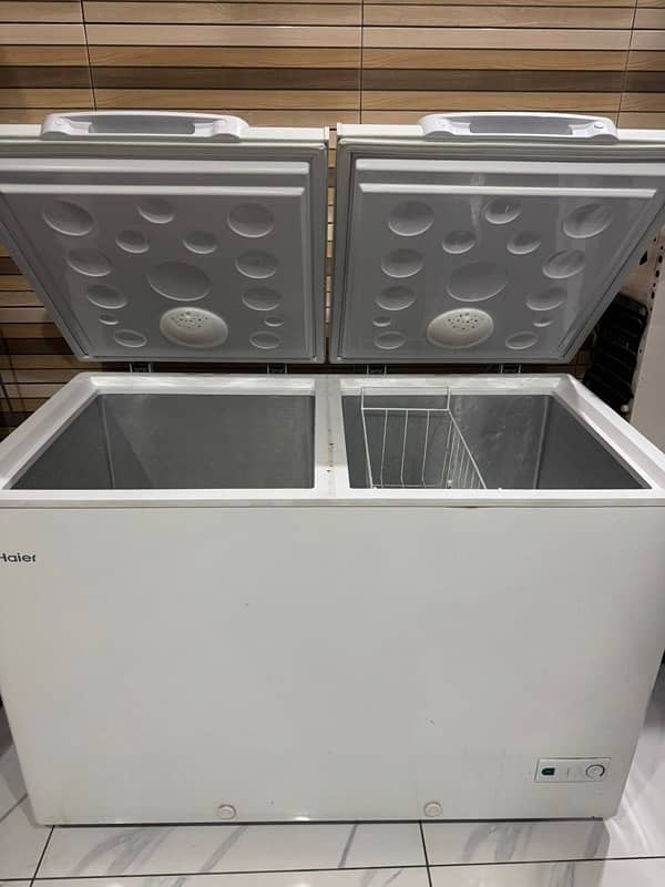 HAIER DOUBLE DOOR REFRIGERATOR PLUS FREEZER 1