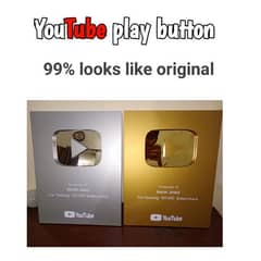 Yt Play button Golden and Silver YouTube | For gamers and influencers