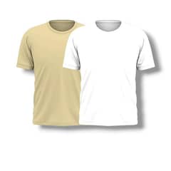 2 PCS Men's cotton blank t-shirt