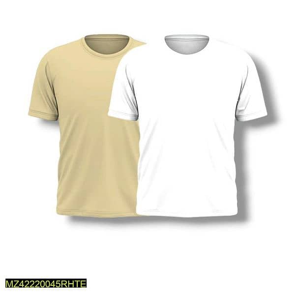 2 PCS Men's cotton blank t-shirt 3