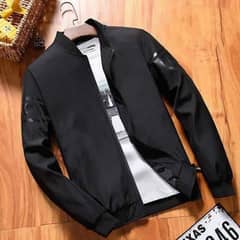 Mens winter fleece plain bomber jacket