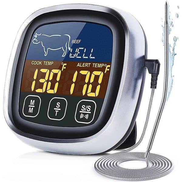 Digital Meat Kitchen Thermometer Stainless Waterproof Meat Temperature 0