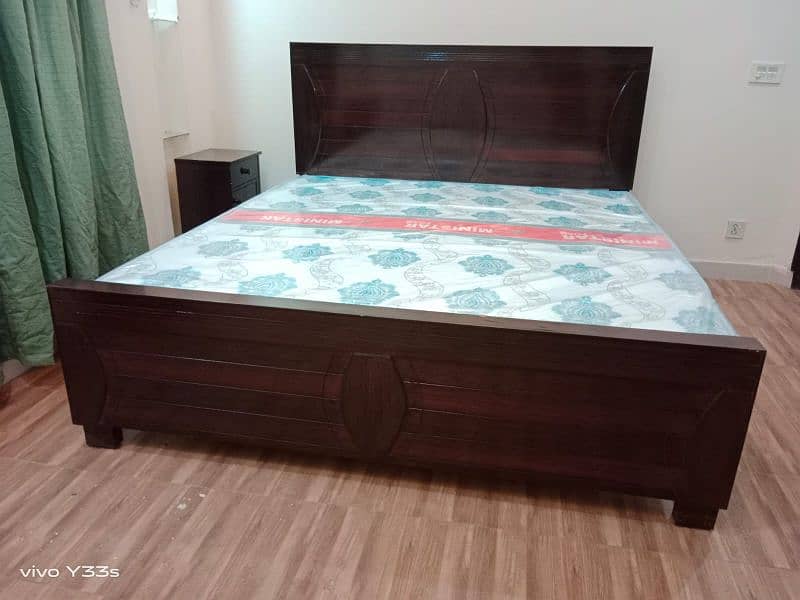 Double Bed Wooden Sale New 1