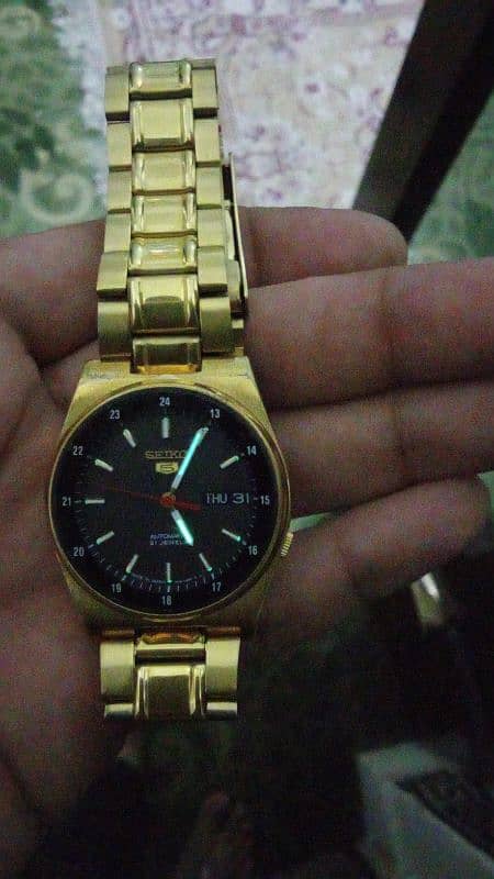 Seiko 5 gold 21 jewels made in japan 3