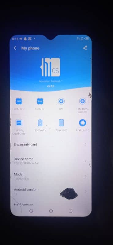 Tecno spark go 3/64 family use ma phone ha 8