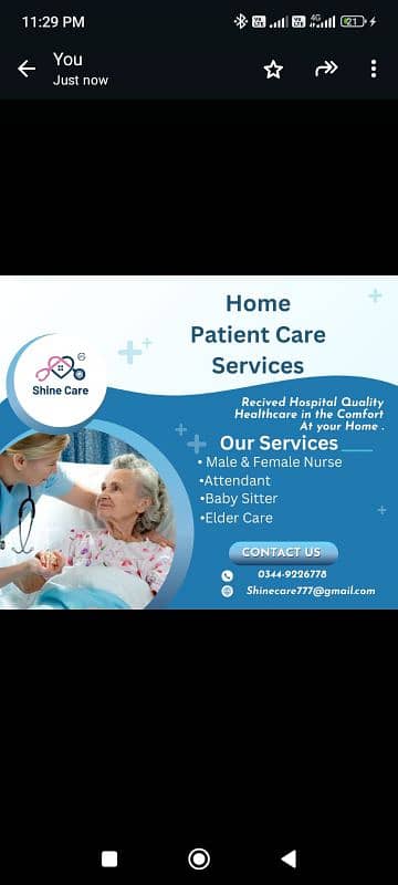 Home Health Care/Patient care services 1