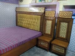 Bed & Dressing Table with side tables