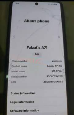 samsung A71 5G and call me 4G Star 0