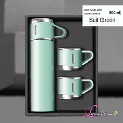 Stainless Steel Vacuum Flask Set Insulated Thermal Mug for Hot & Cold