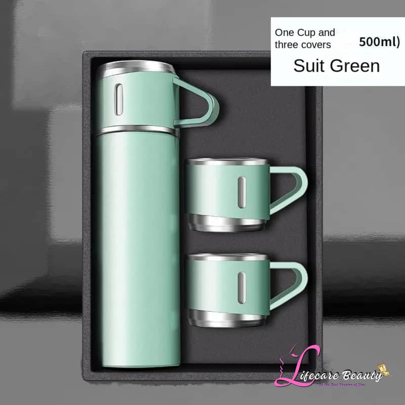 Stainless Steel Vacuum Flask Set Insulated Thermal Mug for Hot & Cold 0