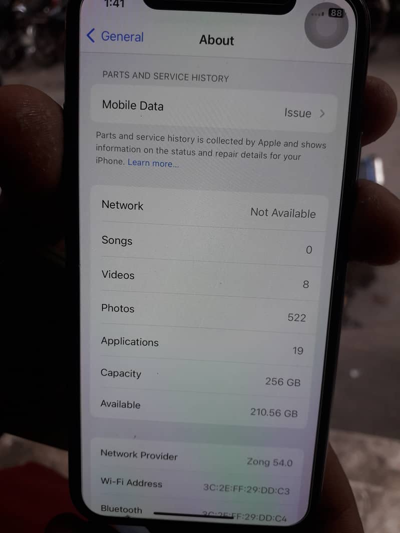 iphone x 256GB bypass 7