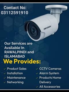 CCTV Camera installation and maintenance available