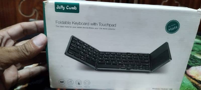 Jelly Combo Folding Key Board with Mouse Pad 0