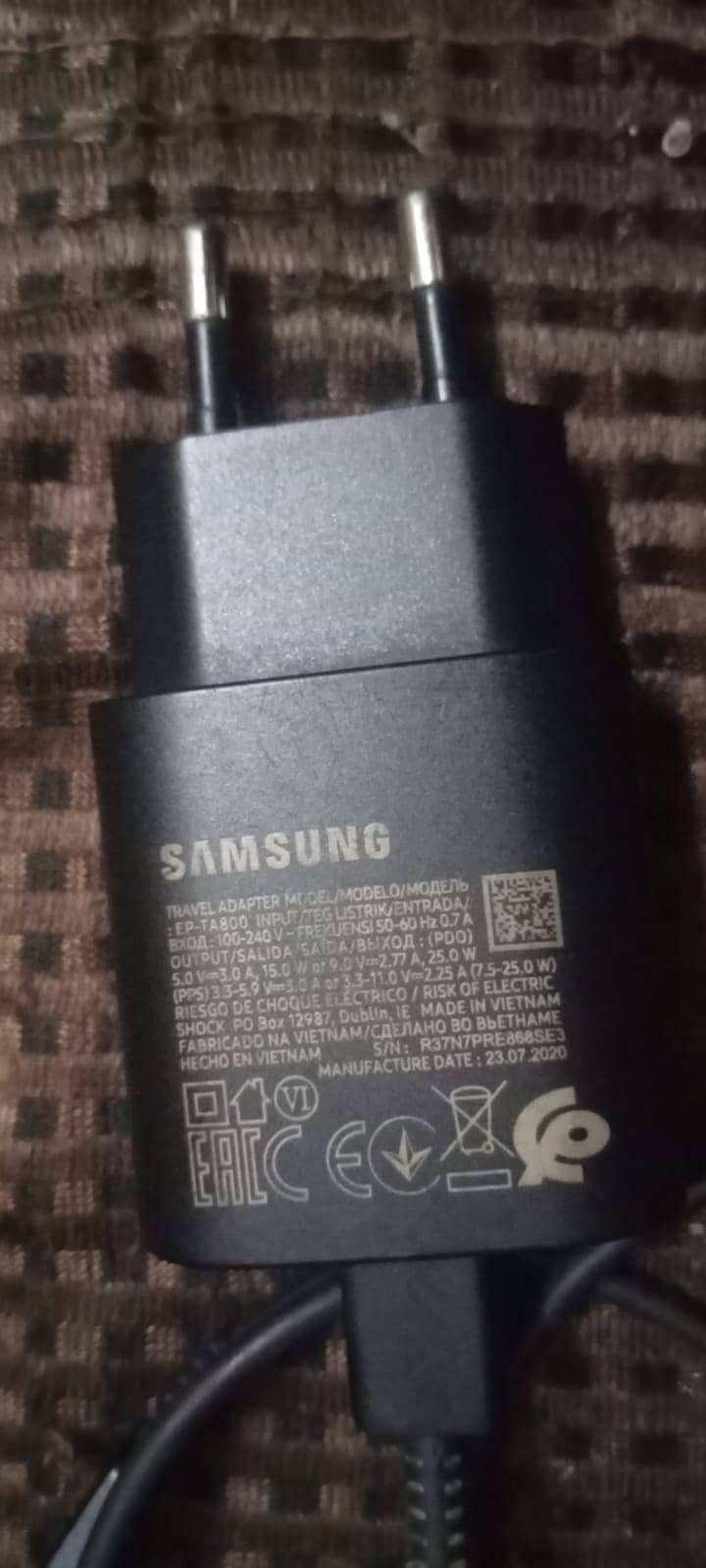 SAMSUNG NOTE 20 ULTRA ORIGINAL CHARGER 0