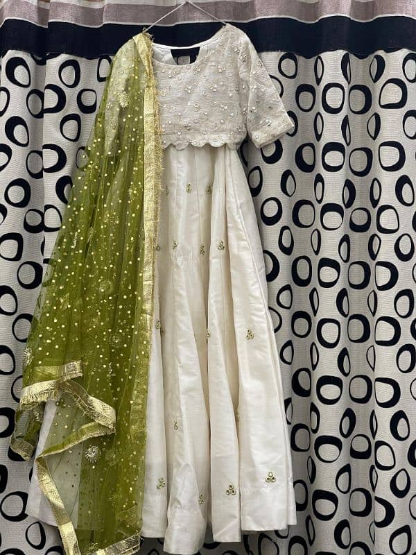 off white raw silk lehnga 0