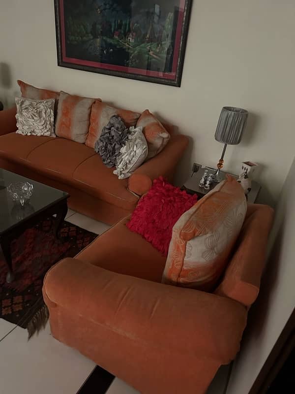 selling Used sofa set 6 seater 3