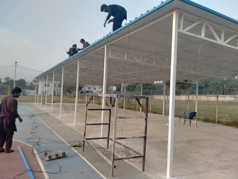 Swimming Pool Shades All Type of Steel Work tensile sheds 7