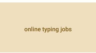 Online typing work