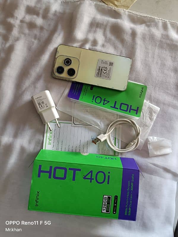 infinix hot 40i . 8gb 128 gb full box with orgnl chrgr 2